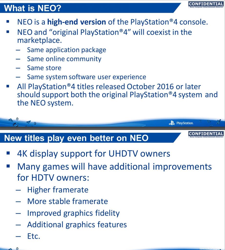 PlayStation Neo'nun Teknik Özellikleri